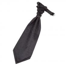 Musta, pyörrekuvioitu kravatti