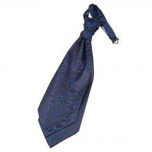 Svart-blå, virvelmönstrad kravatt