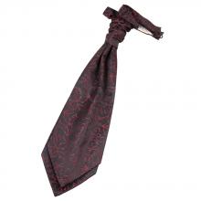 Musta-burgundy, pyörrekuvioitu kravatti