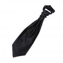 Musta, paisleykuvioitu kravatti