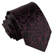 Svart-purpur, virvelmönstrad slips