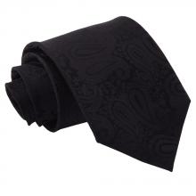 Musta, paisleykuvioitu solmio