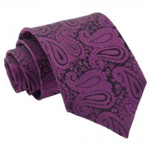 Purpur, paisleymönstrad slips