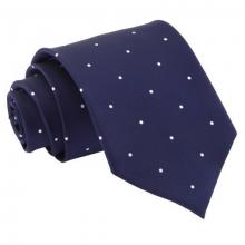 Tummansininen pin dot solmio