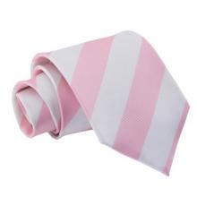 Vaaleanpunainen-valkoinen raidallinen solmio