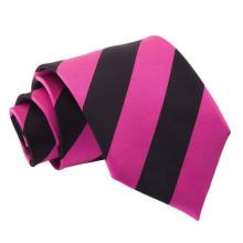 Hot pink-musta raidallinen solmio