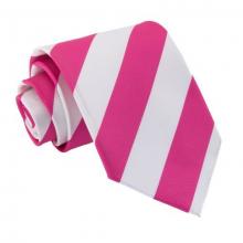 Hot pink-valkoraidallinen solmio