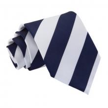Mariininsininen-valkoinen raidallinen solmio