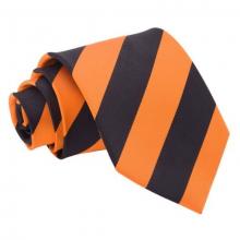 Orange-svart randig slips
