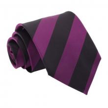 Musta-tummanlila raidallinen solmio