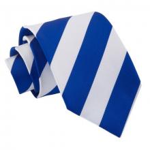 Blå-vit randig slips